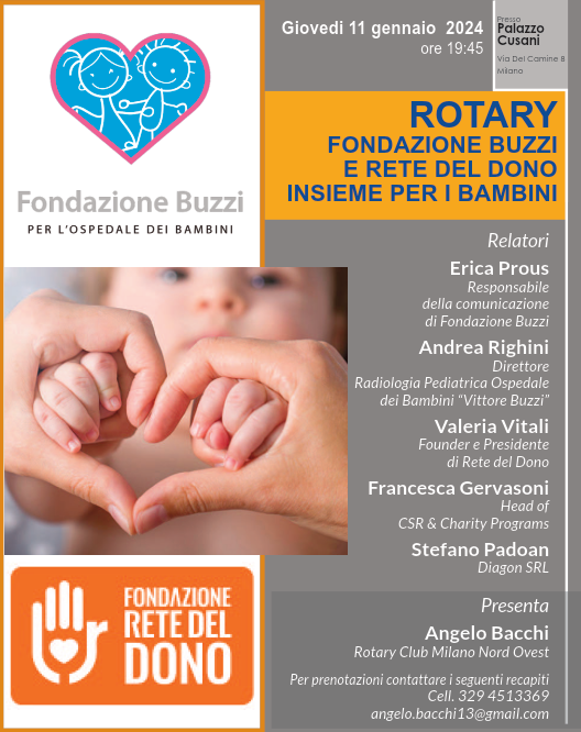 Fondazione Buzzi e Rete del Dono, insieme per i bambini